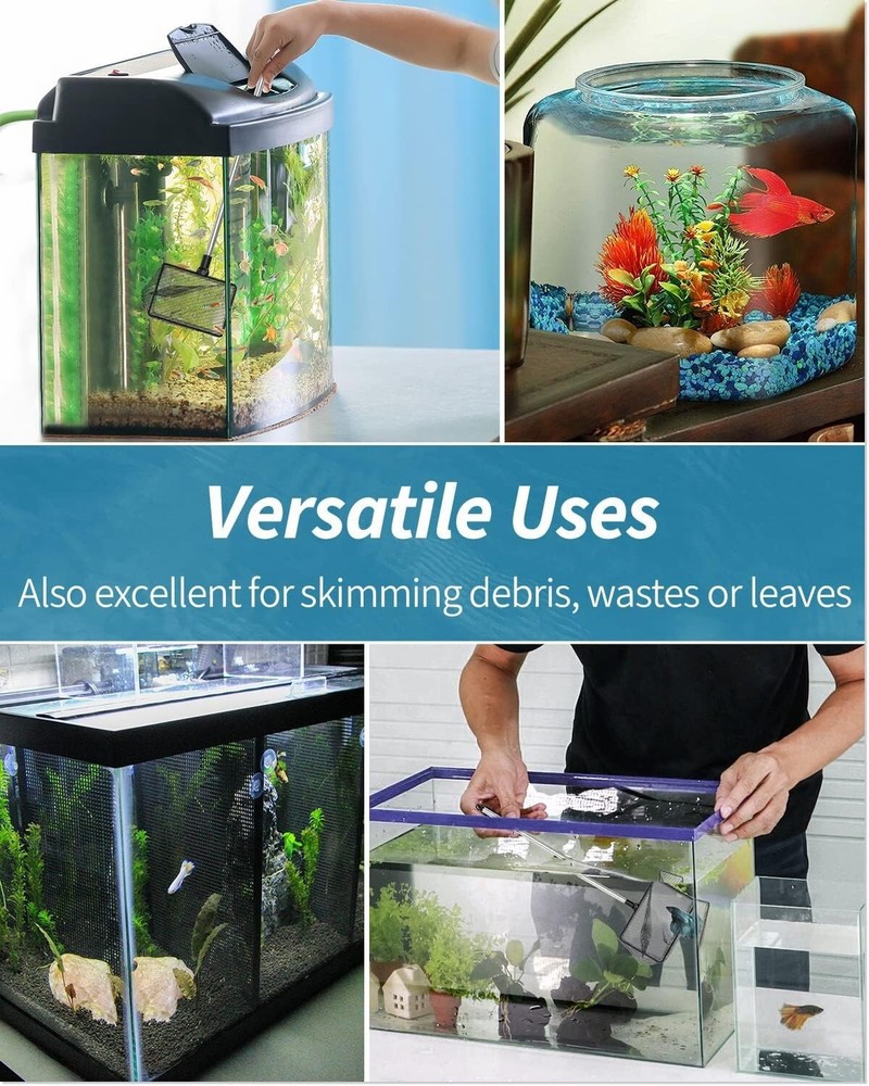 Compact Extendable Fish Net for Betta Tanks and Small Ponds - Lightweight Design