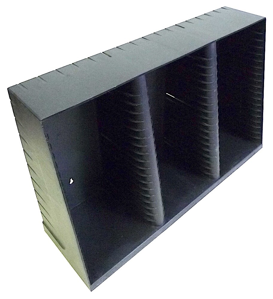 Black 60 CD Holder Stackable Wall-Mountable Organizing Shelf Storage Rack (B)