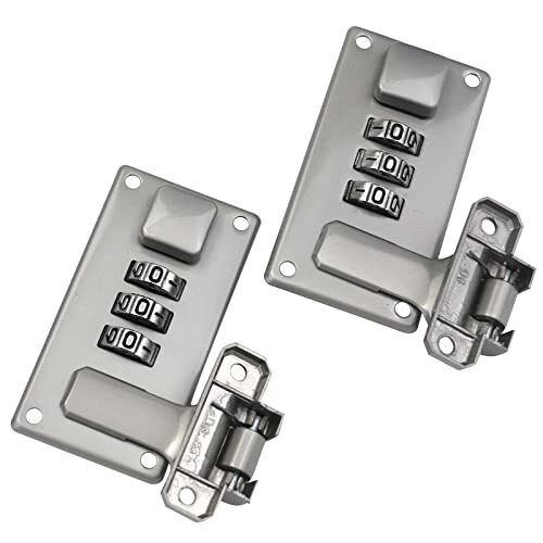 2 Pcs Tool Box Hasp Luggage Combination Lock Briefcase Replacement Lock