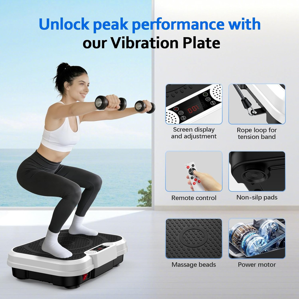 Vibration Plate Exercise Machine for Lymphatic Drainage, Vibration Platform for