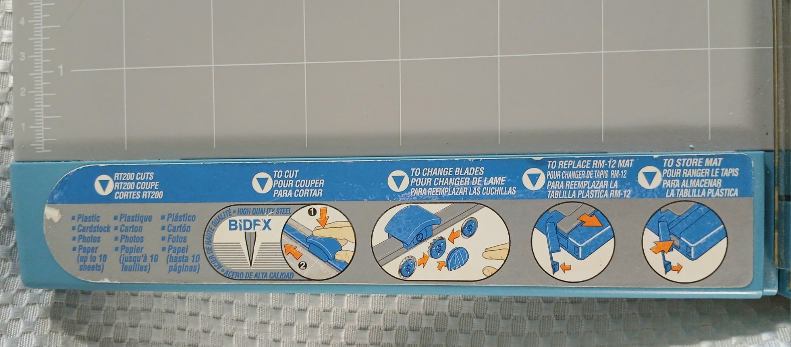 Carl Bidex Professional Rotary Trimmer 12" RT200 Home Office Scrapbooking ETC