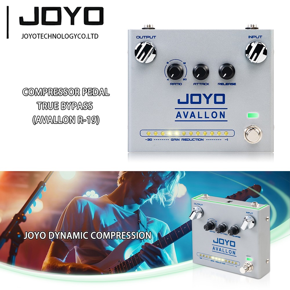 JOYO R-19 Compressor Pedal with Precise Compression Knobs Adjusting- True Bypass