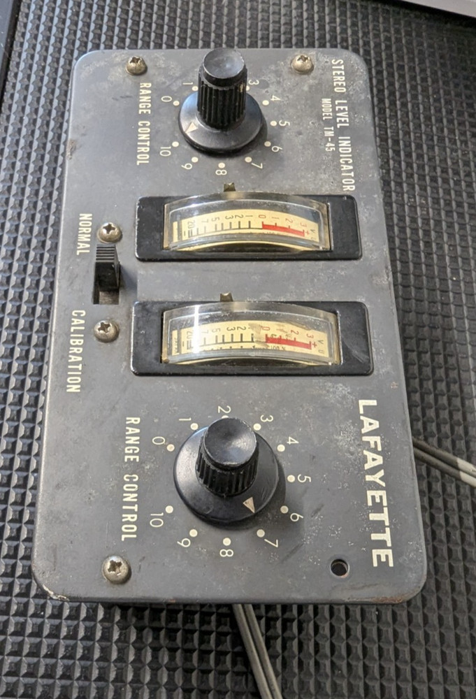 Vintage Lafayette Stereo Level Indicator Model TM-45 Range Control
