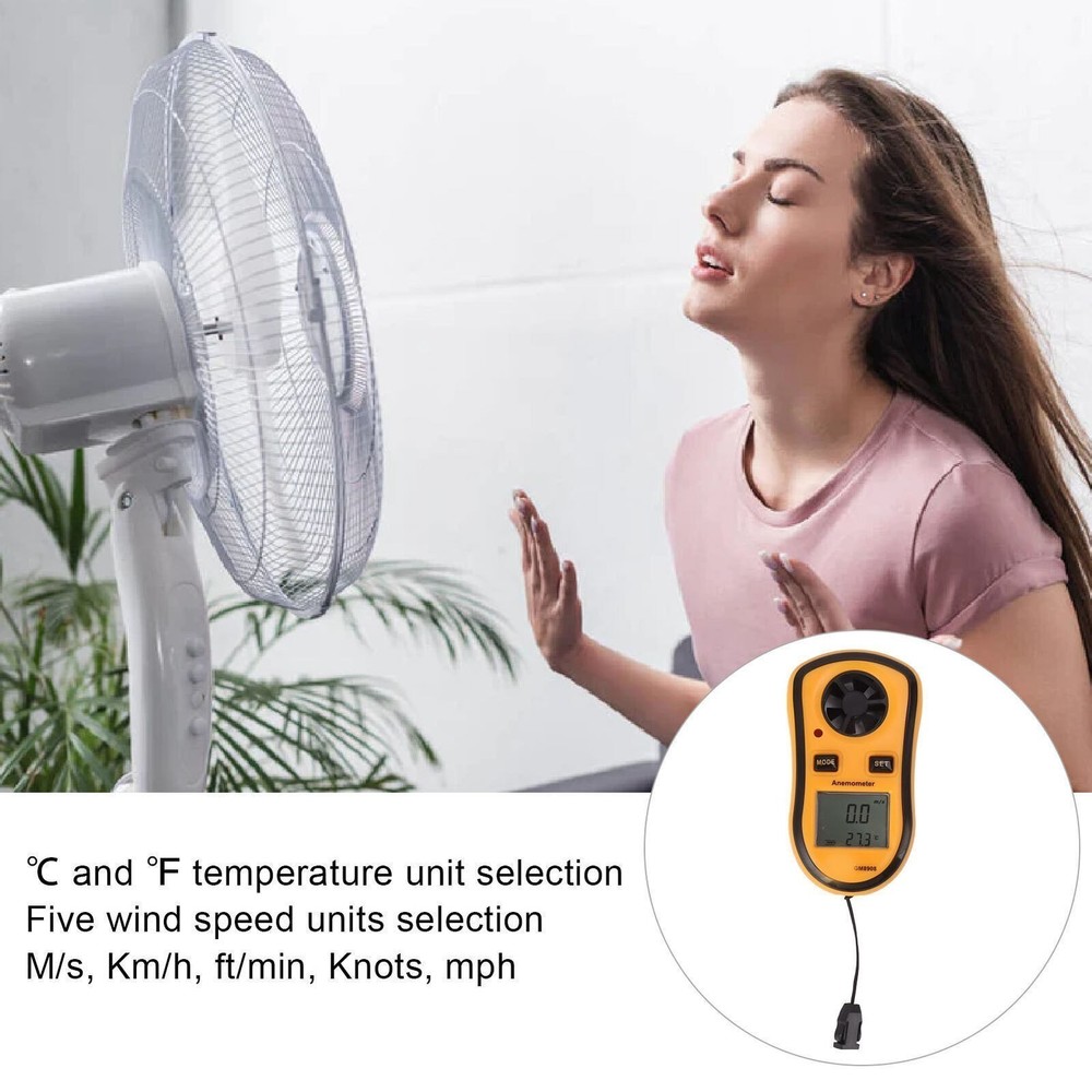 Handheld Digital Anemometer Pocket Wind Meter Handheld Mini Wind Speed