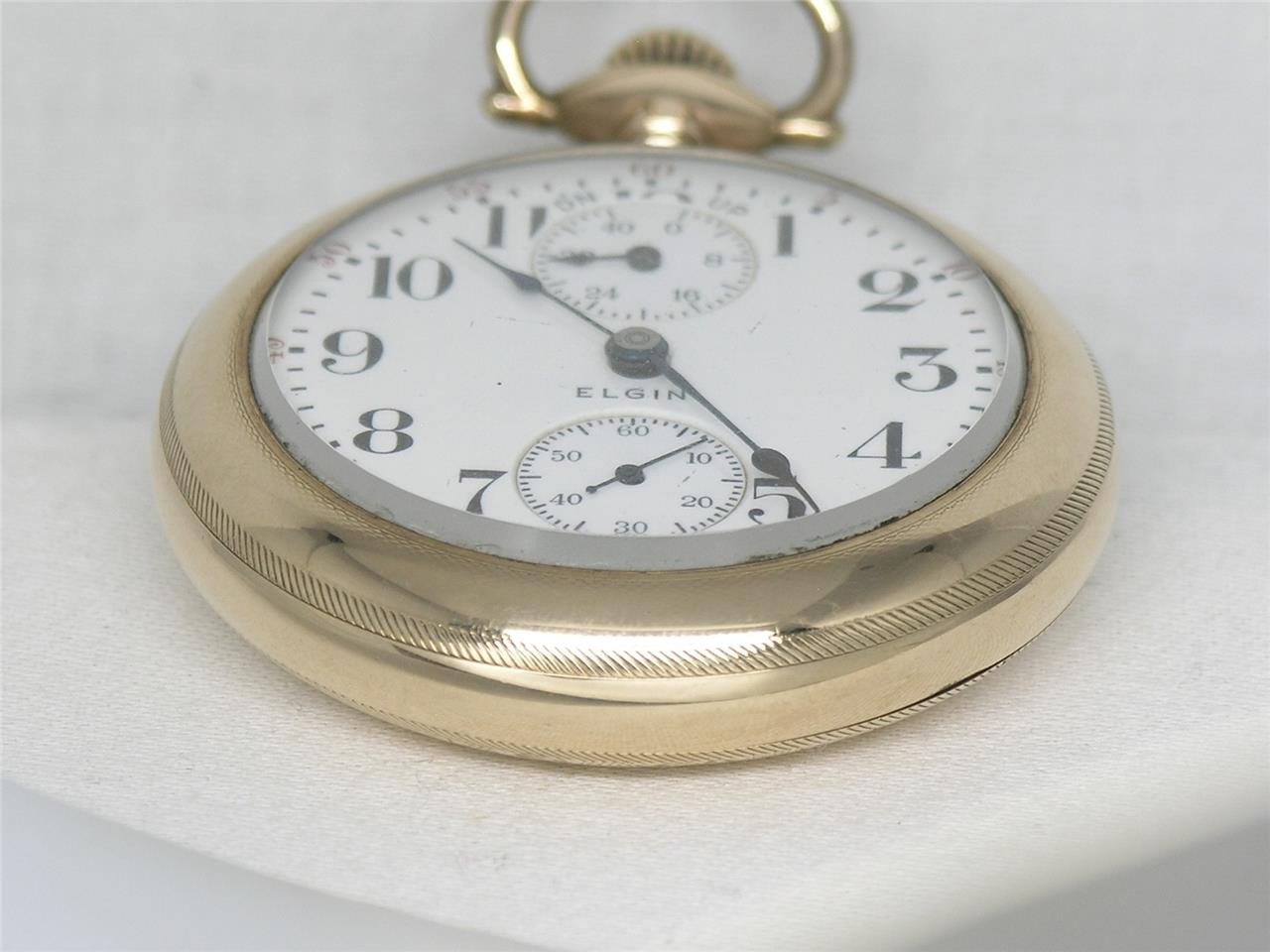 RARE 19 JEWEL 18S BW RAYMOND GR. WIND INDICATOR POCKET WATCH, SERVICED!