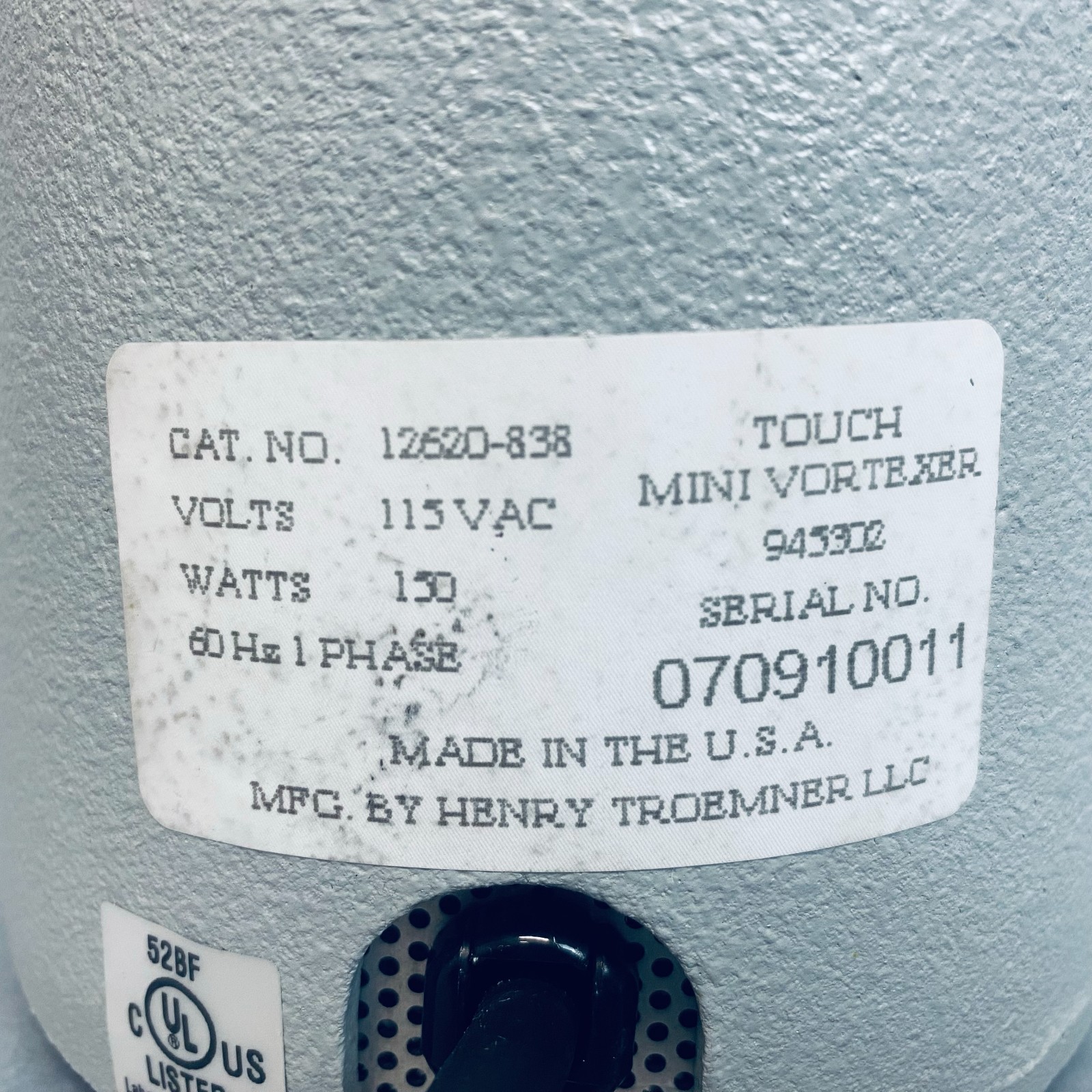 VWR Vortex Mixer 3200 rpm Fixed Speed Touch Mode Flat Top