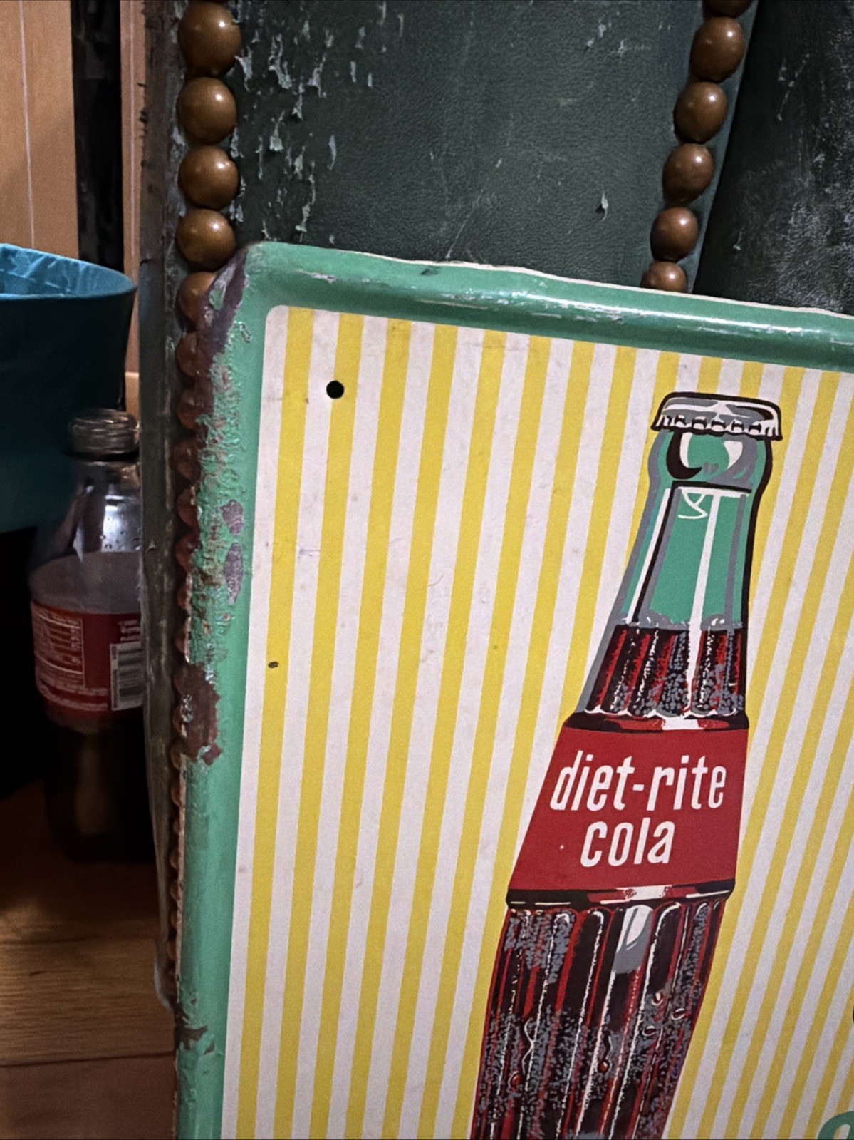 Original 32” Diet Rite Cola Advertising Sign
