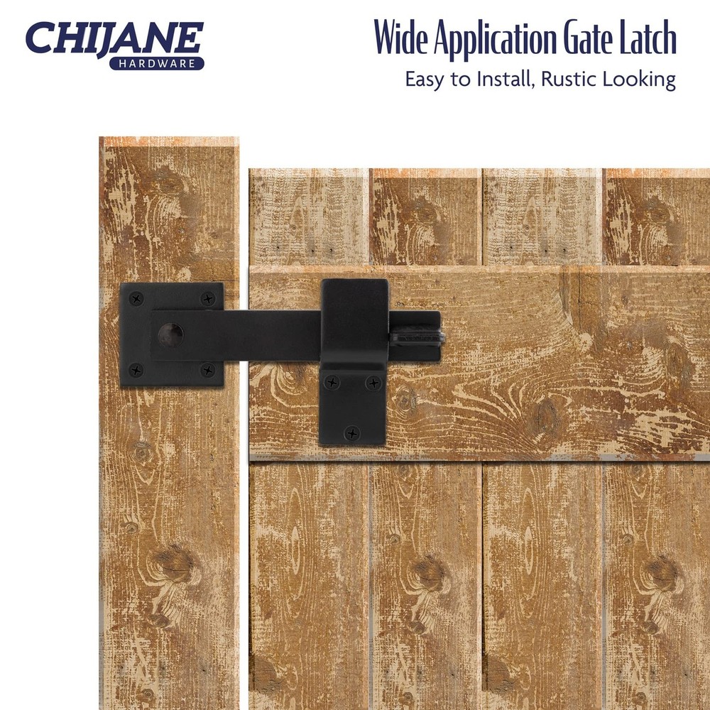 6" Heavy Duty Farm Flip Gate Latch,Solid Barn Door Latch Lock Hardware for Ou...