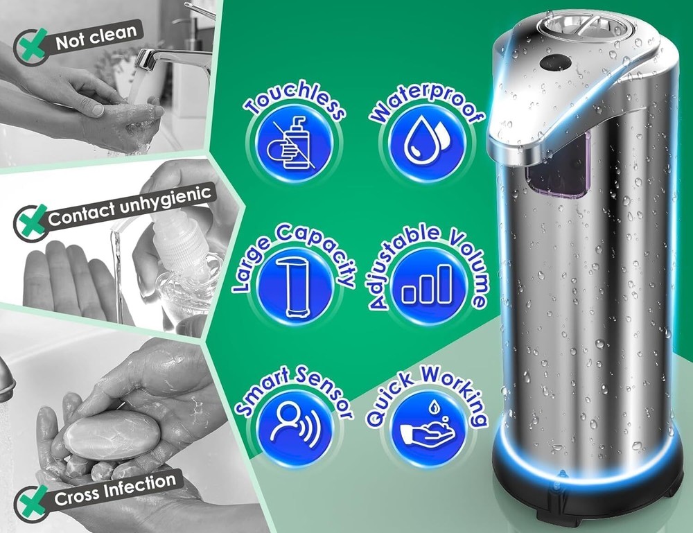 280ML Touchless Soap Dispenser Kitchen Automatic Hand Liquid Pump Lotion Bottle