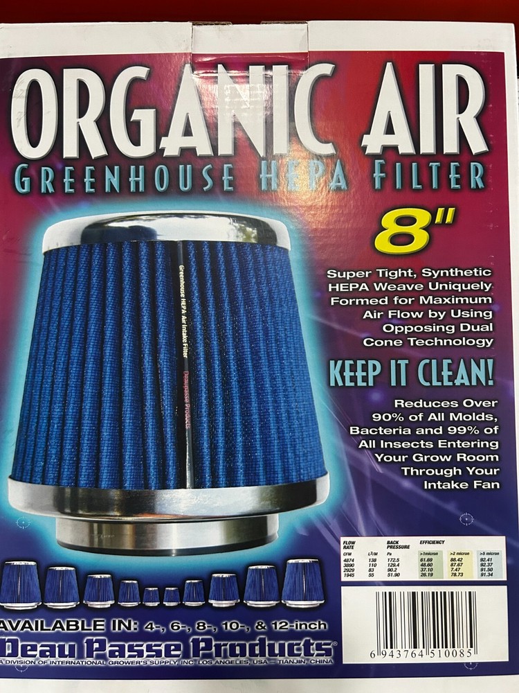 Organic Air 8" Hepa Filter