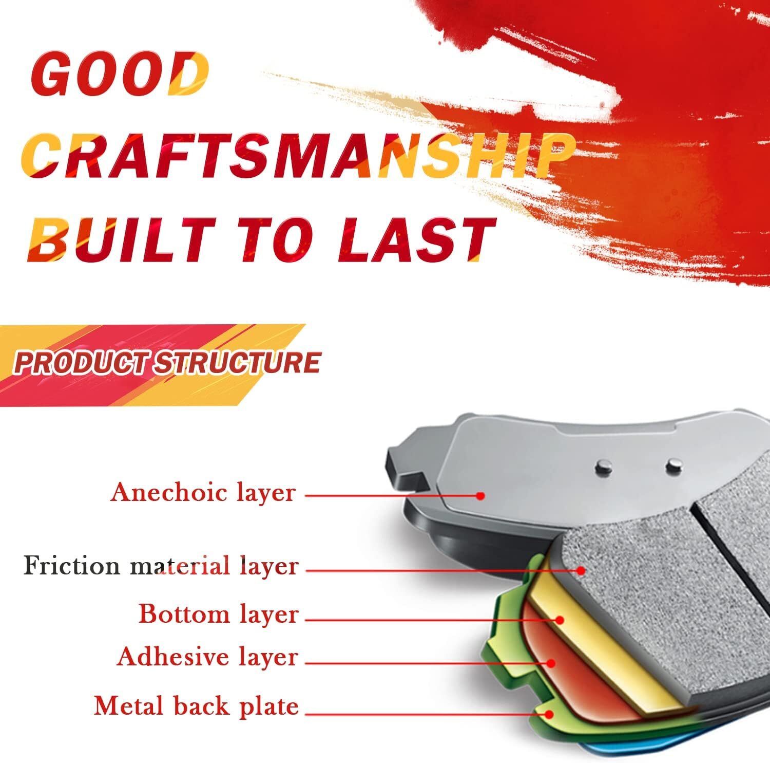 Front + Rear Parking Brake Pads For Polaris Razor RZR 570/800/900/1000 S 800 900