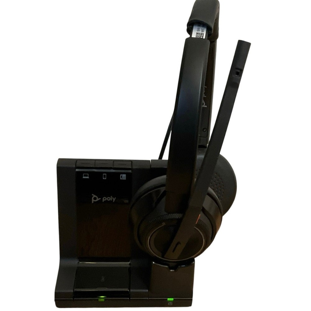 Poly W8200B Wireless DECT Office Headset System w Base & Power Adapter