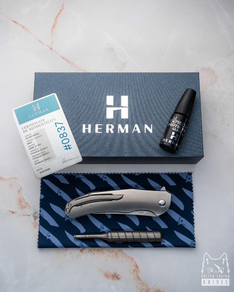 FOLDING KNIFE FOLDER ISHTAR #0837 M390 HERMAN KNIVES