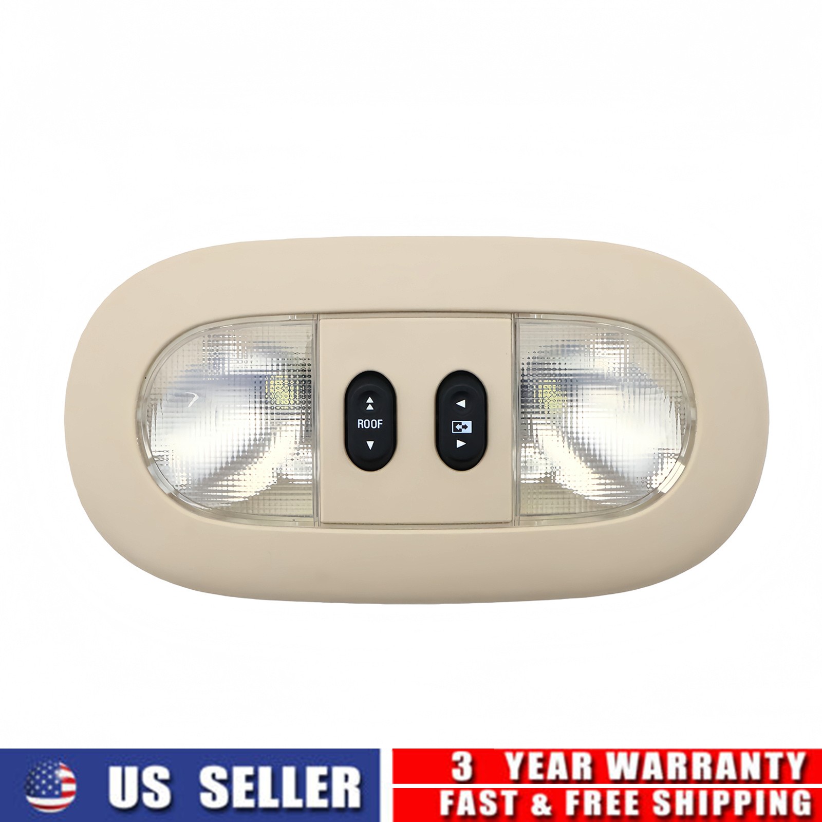 1PCS Beige Overhead LED Dome Light Sunroof Switch For 2004-2008 Ford F-150 NEW