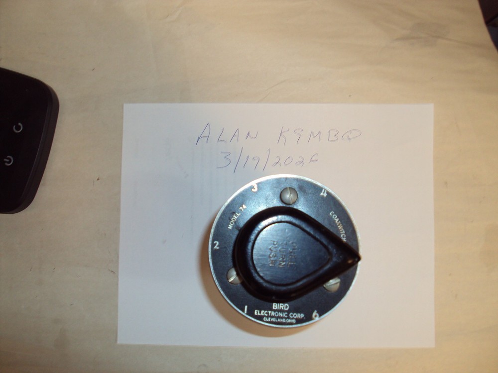 BIRD MODEL 74 COAX SWITCH