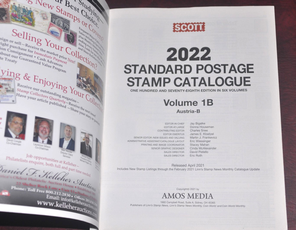 Scott Standard Postage Stamp Catalogue 2022 Vol. 1B: Countries Austria-B ex-lib