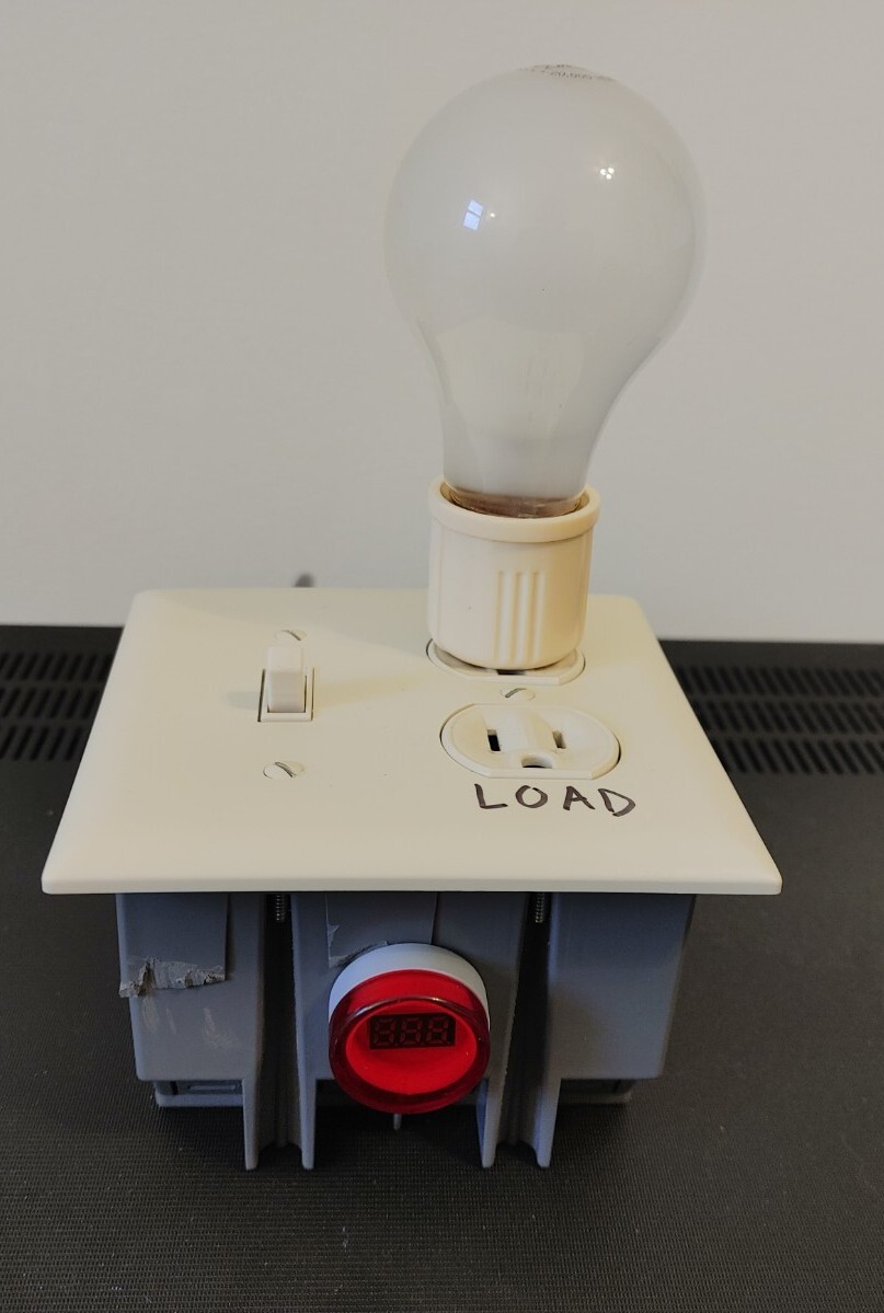 Dim Bulb Tester w/ 100W Bulb & Voltmeter Current Limiter for Amplifiers Stereos