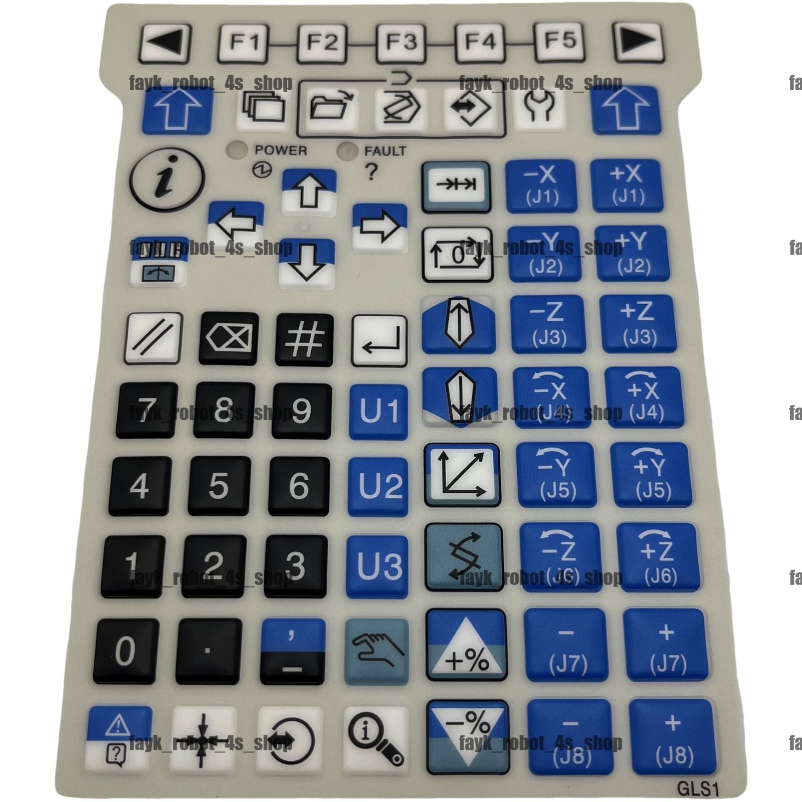 New For Fanuc A05B-2255/A05B-2256 flex pendant keypad Front Overlay button film