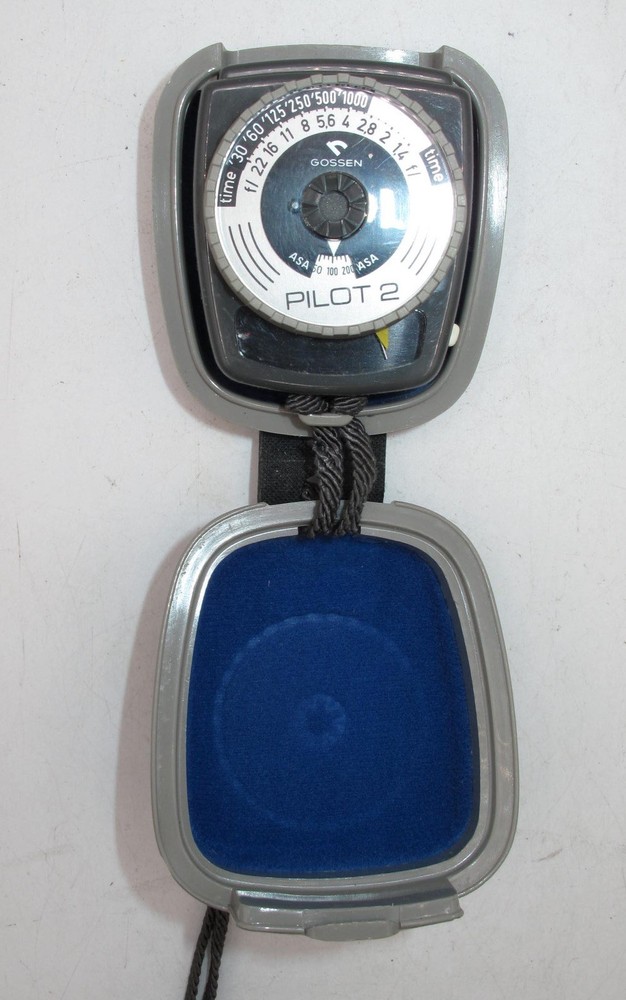 *NICE* GOSSEN PILOT-2 LIGHT METER IN HARD SHELL CASE-WORKING