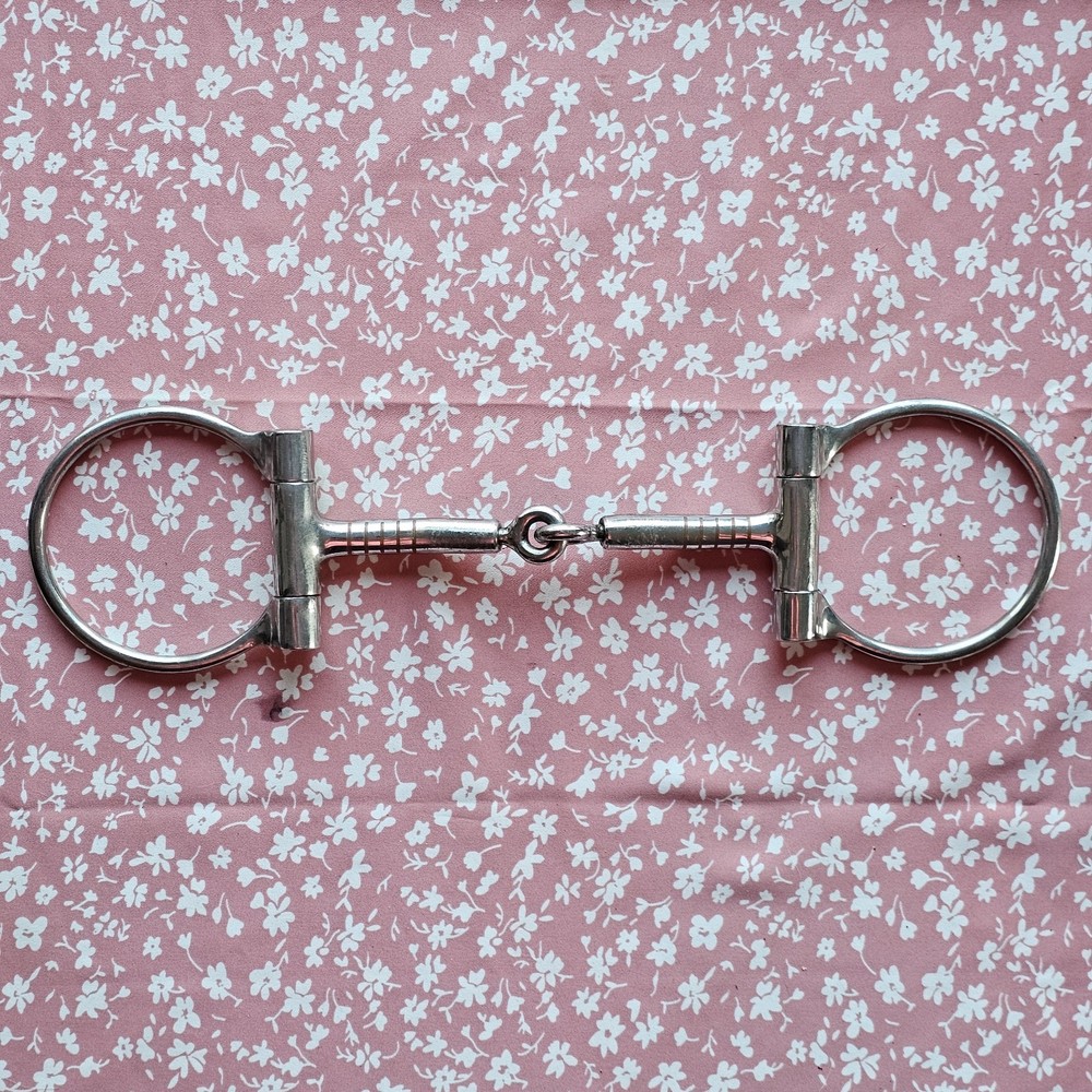 Robart Pinchless Bit Offset D Ring Snaffle Horse