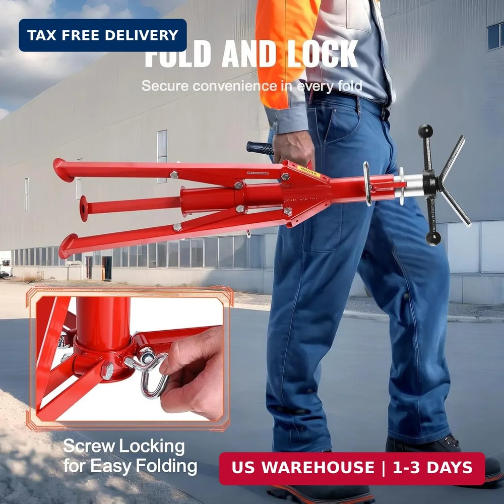Pipe Jack Stand Robust Steel Heavy-Duty Construction | Adjustable Height Range |