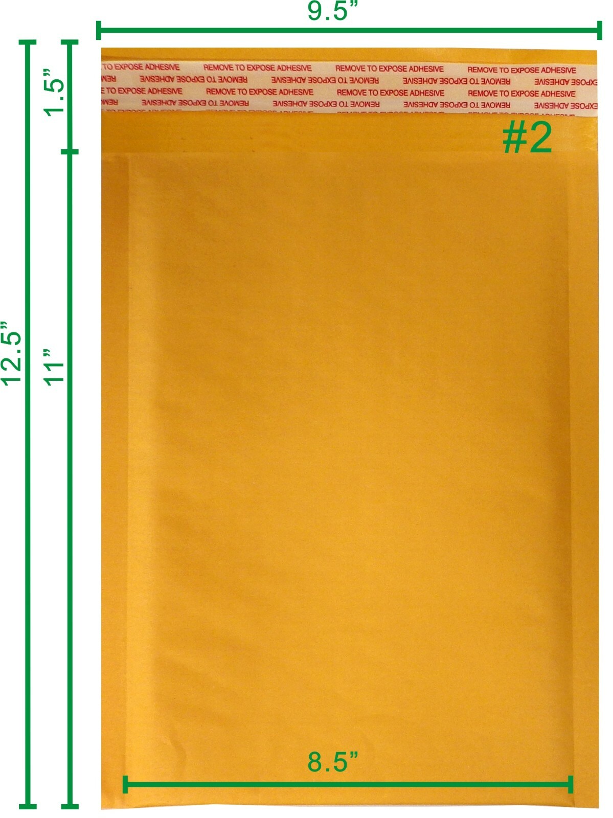 PolycyberUSA 200 #2 Kraft Bubble Envelopes Mailers (Inner 8.5x11)