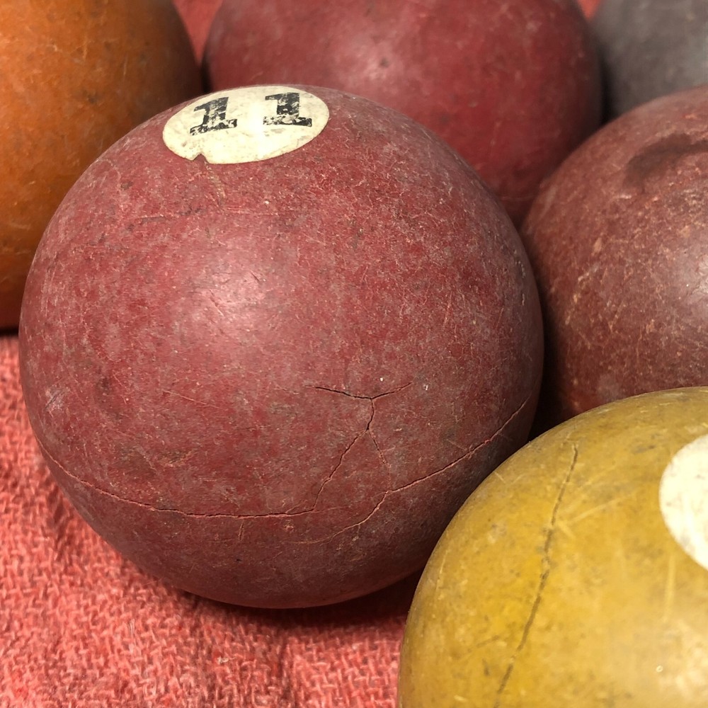 Early 1900’s Clay Pool Billiards Ball Set