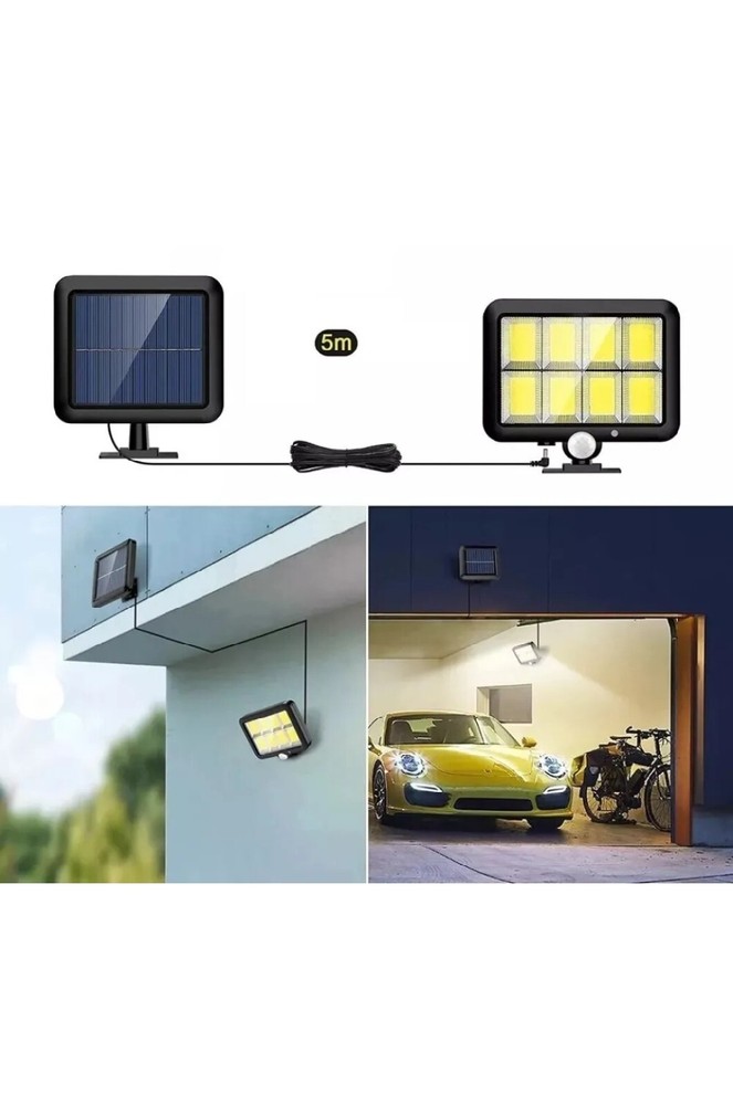 30w Solar Headlight With Pir Motion Sensor And Detached Panel Wire 5mt approx.