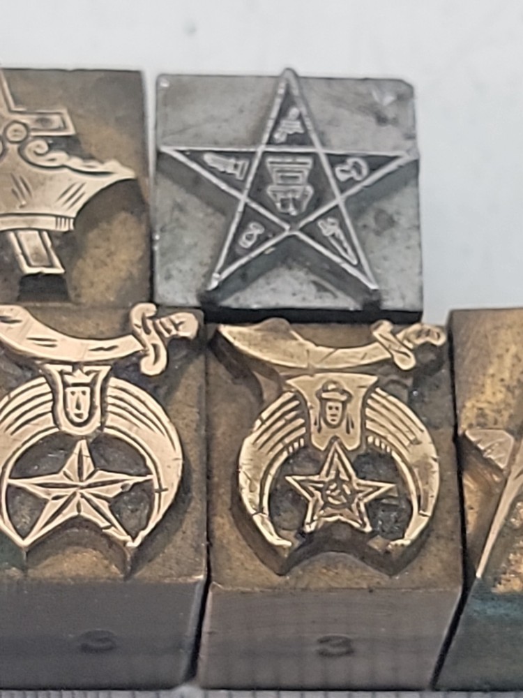 Freemason Brass Letterpress Blocks