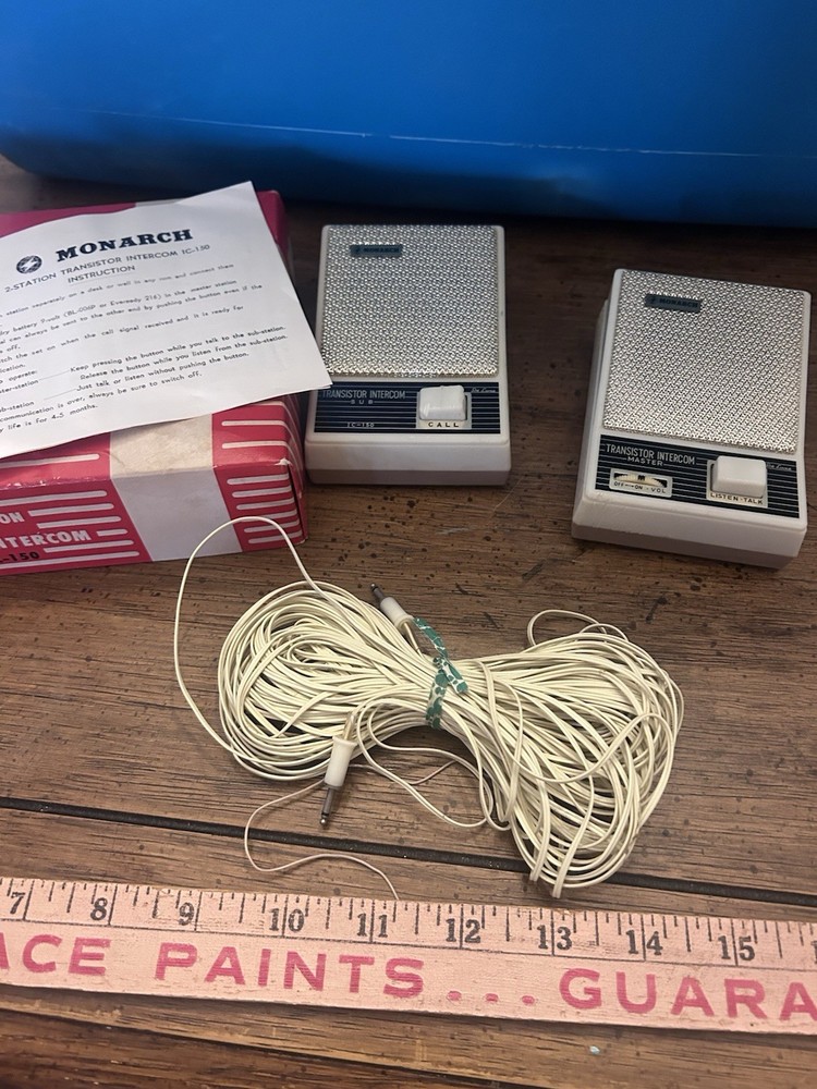 vintage Monarch 2 Station Transistor Intercom, Model IC-150