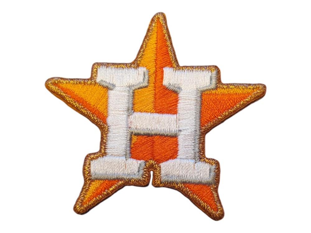 Houston Astros Star Patch. Embroidered. Iron On Backing. 2"x2"