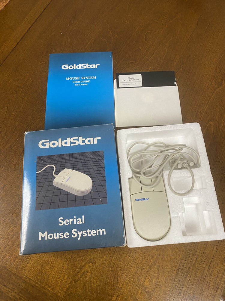 Goldstar Mouse Systems Serial Computer Mouse GMS-2002S From 1991