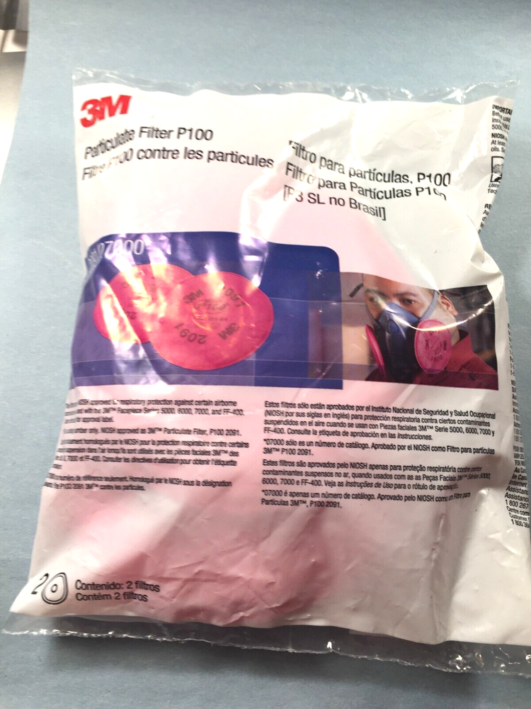 3M (2091/ P100) Replacement Particulate Filters for Respirator