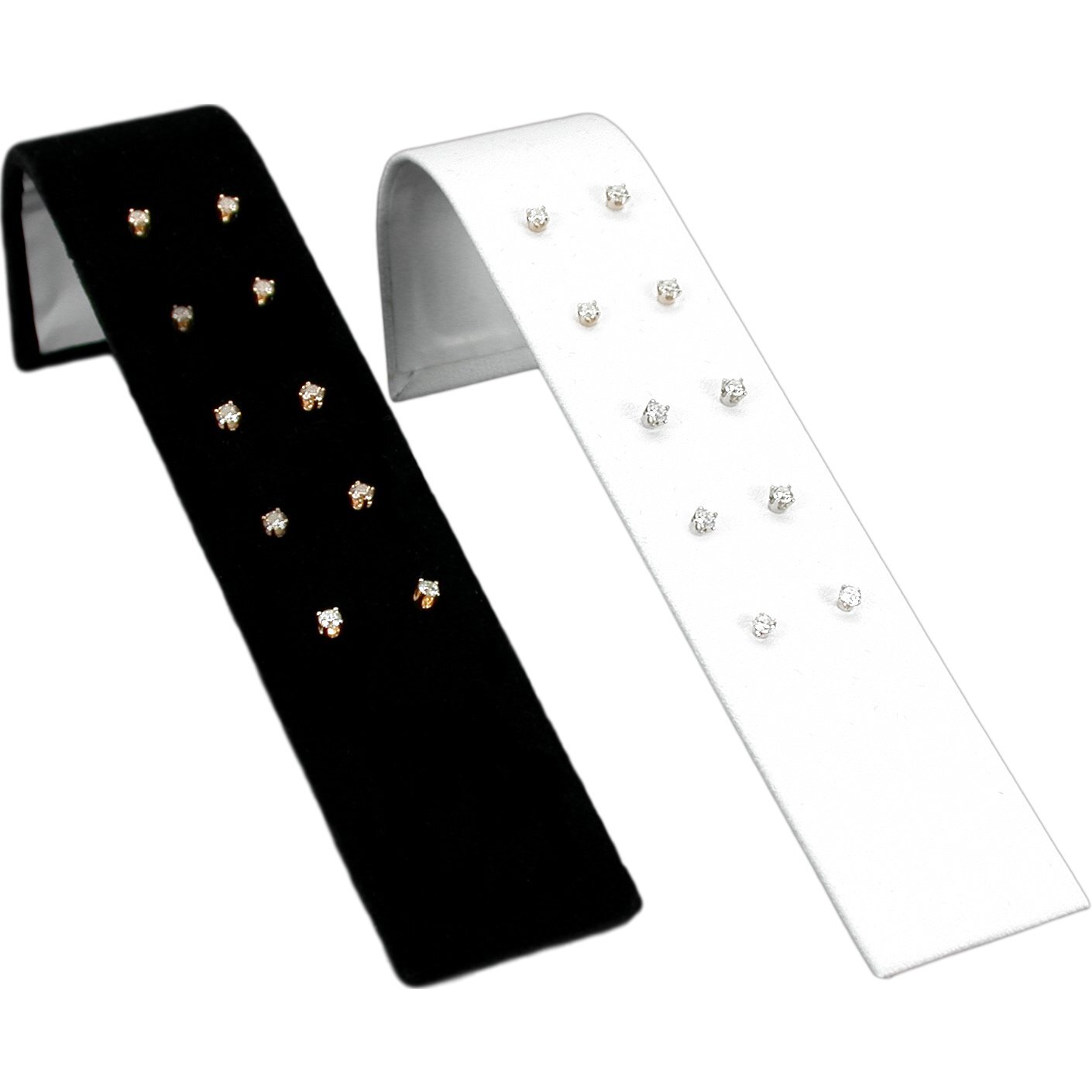 Black Velvet & White Jewelry Display 11 Pc Set Bonus