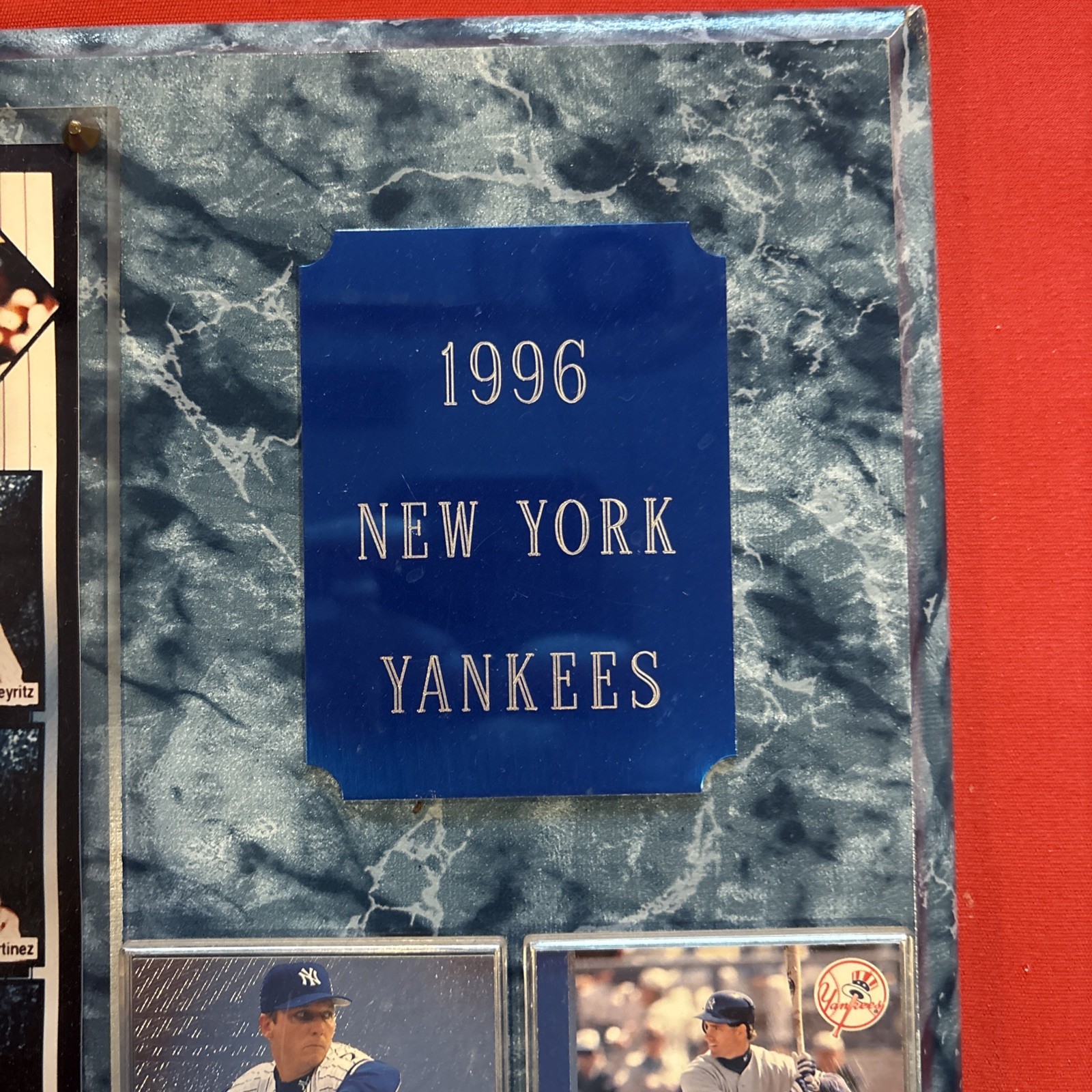 Vintage 1996 New York Yankees Team Roster Photo Wall Plaque- Jeter Gooden Rivera