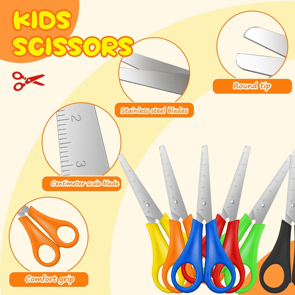 240 Pcs Scissors Bulk for School 5'' Student Scissors Scissors Blunt Tip Safe...