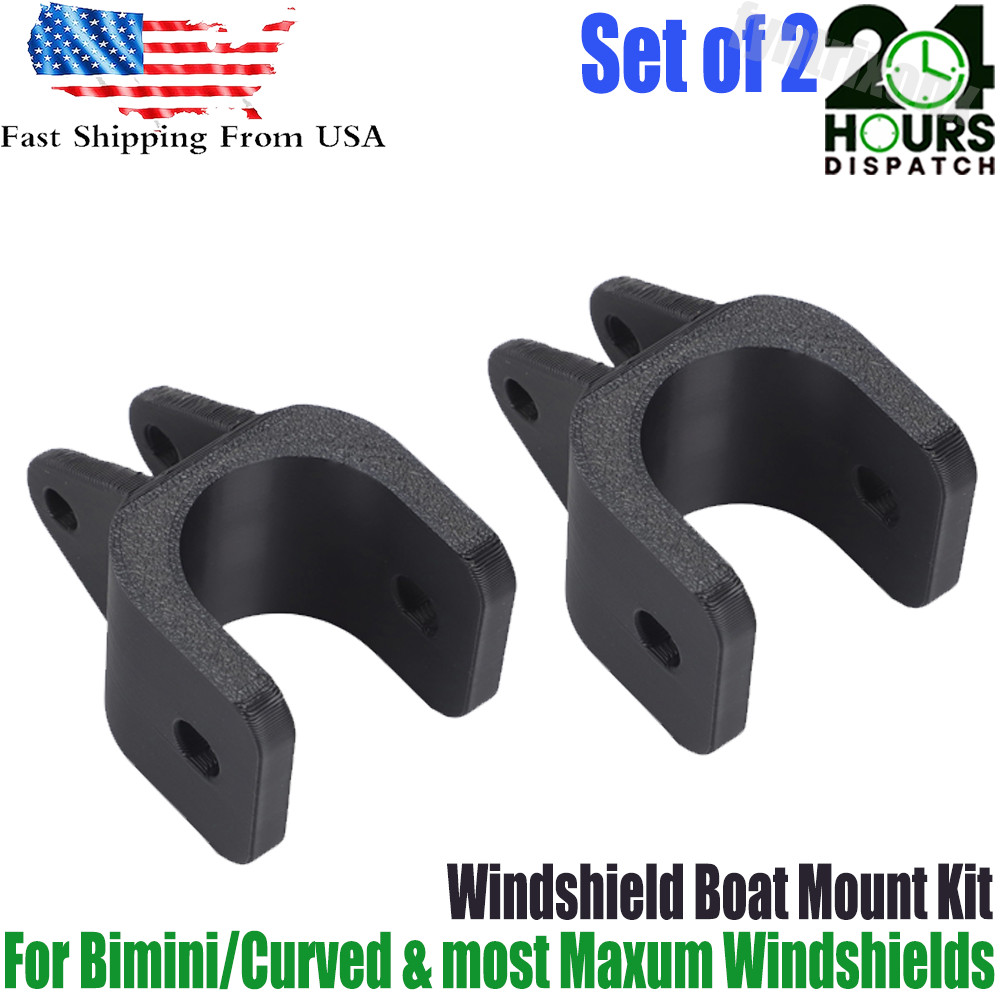 2X Universal For Most Maxum Windshields For Bimini Curved windshield Boat Mount