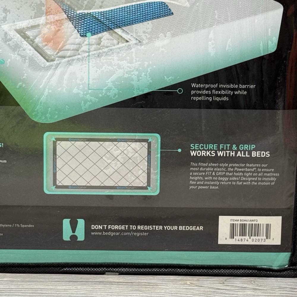 Bedgear Ver-Tex 6.0 Split Cal King Performance Mattress Protector Cool Touch