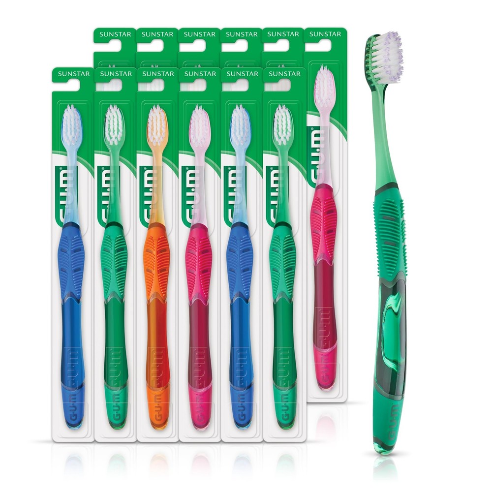 GUM Technique Deep Clean Toothbrush - Compact Soft - Soft Toothbrushes for Ad...