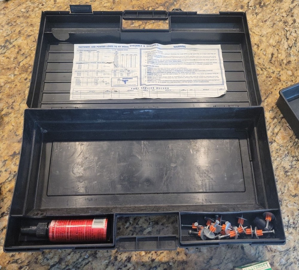 Master Set System 3 - 0.22 Caliber Powder Actuating Tool w Loads Fastener Case