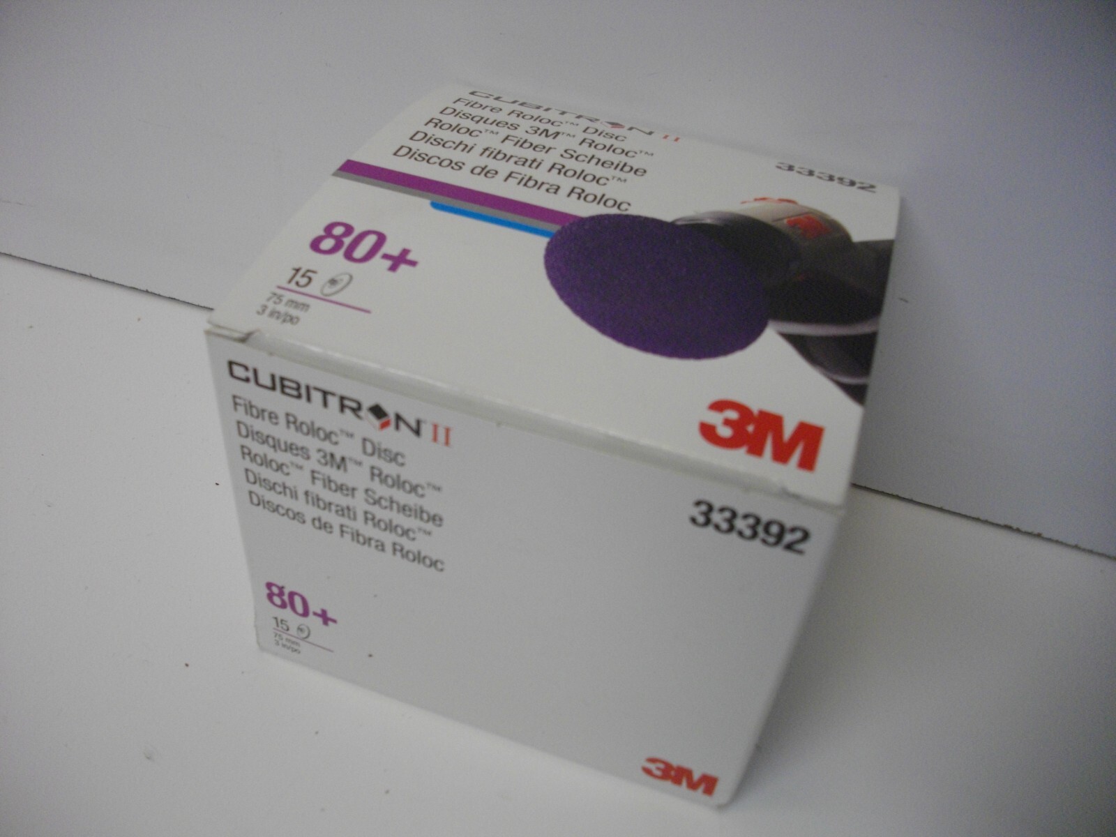 3M 33392 Cubitron II 3" sanding disc 80+ Grit box of 15 each