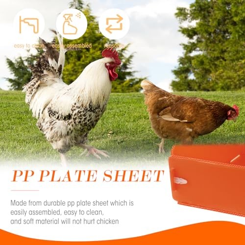Touri 3 Pack Durable Chicken Nesting Boxes for Laying Eggs for Orange-3 pack