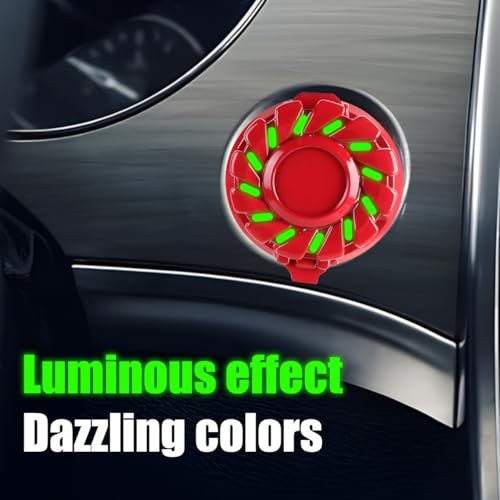 Car Push Start Button Cover, Luminous Vehicle Engine Start Stop Button Red