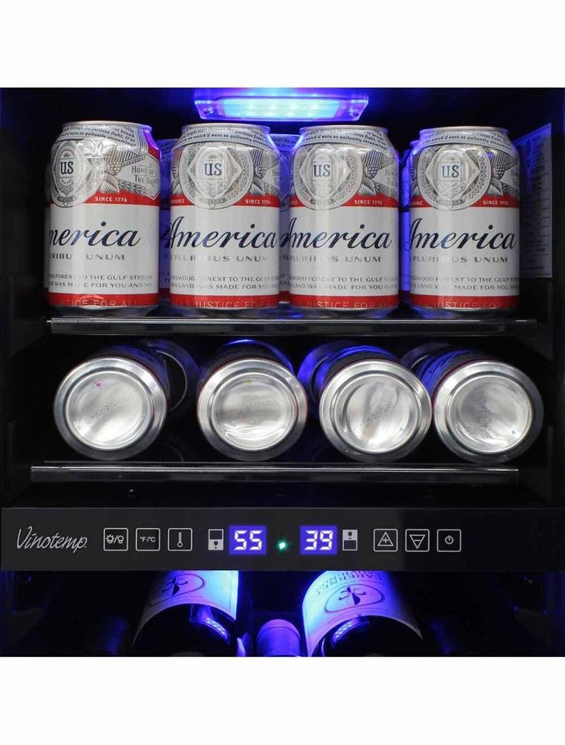 VinoTemp 19 Bottle Outdoor Dual-Zone Wine and Beverage Cooler