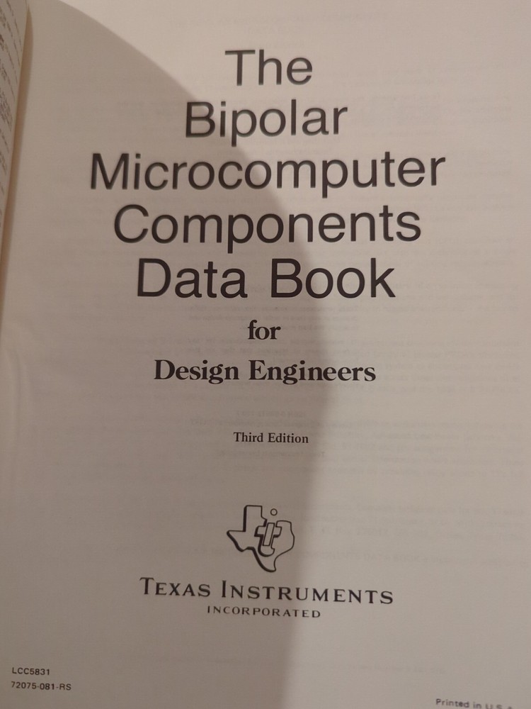 Bipolar Microcomputer Components Data Book for Design Engineers 3rd Ed SC 1981