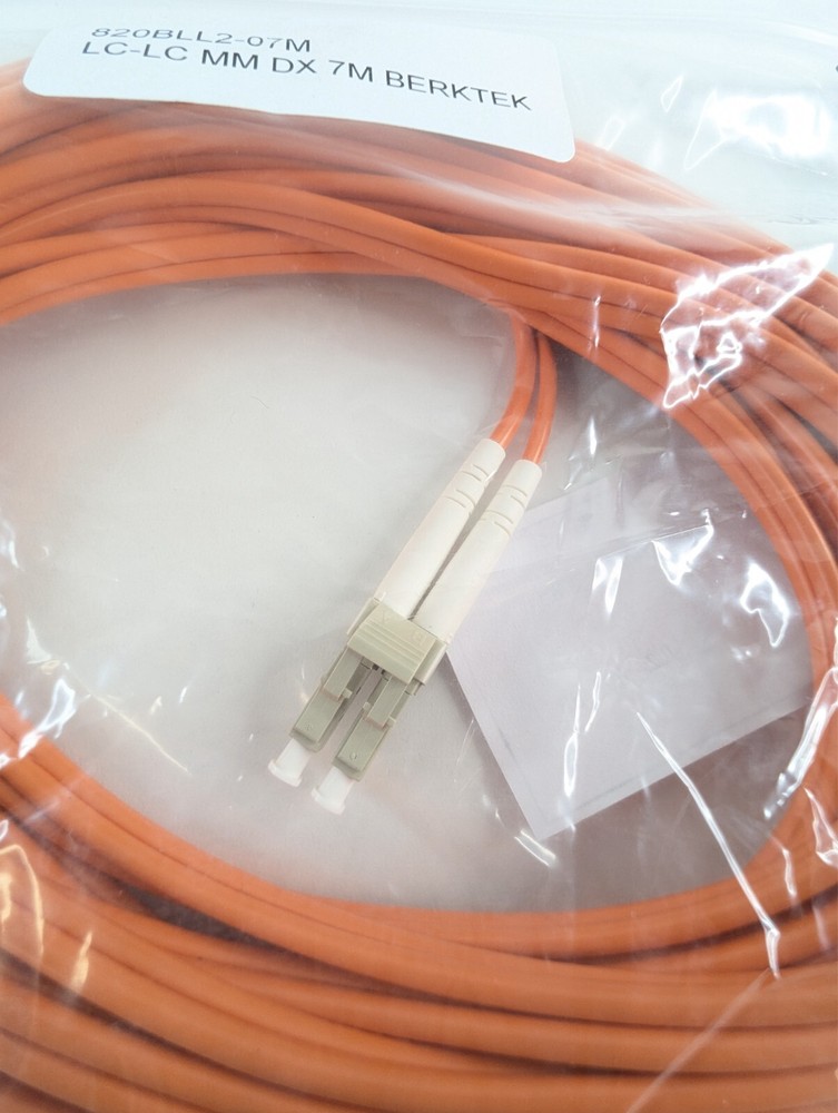 LC to LC Fiber Patch Cable 7m OM2 Duplex Multimode Orange