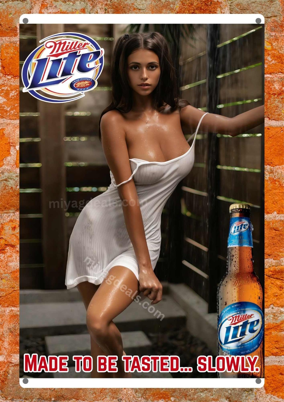 Miller Lite Beer Carrie Underwood Metal Sign Man Cave Bar Pub Decor Read Des