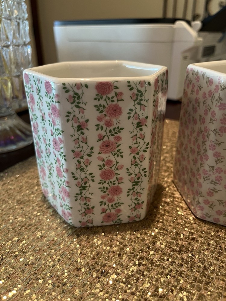 Girly pink roses organizer set