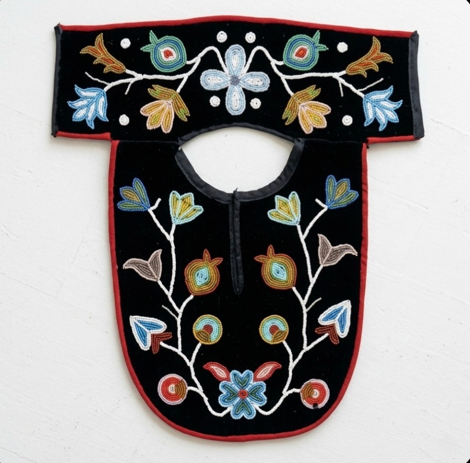 Handmade Ojibwe Beaded Yoke Collar Native American Powwow Regalia Women YK524