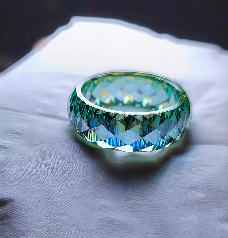 High-quality Craftsmanship Sapphire Gemstone Ring,  Lab-Created Green Sapphire